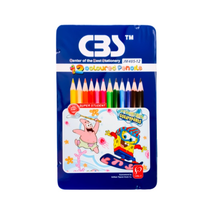 مداد رنگی ۱۲ رنگ فلزی CBS Jm 485-12