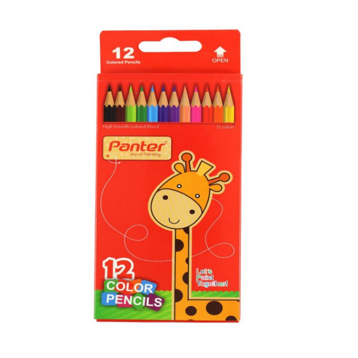 مداد رنگی ۱۲ رنگ جعبه مقوایی پنتر